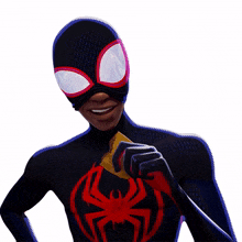 laughing miles morales spider man spider man across the spider verse hahaha