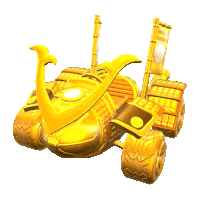Gold Warrior Wagon Kart Sticker