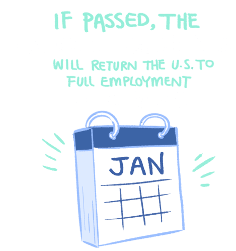 If Passed The American Rescue Plan Sticker - If Passed The American Rescue Plan Return The Us To Full Employment Stickers