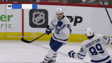 a hockey player with the number 89 on the back of his shirt
