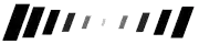 a black and white optical illusion of a row of lines on a white background .