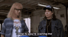 Mike Myers Youre Scaring Me GIF - Mike Myers Youre Scaring Me Waynes World GIFs