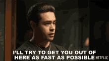 Ill Try To Get You Out Of Here As Fast As Possible Ab Quintanilla GIF - Ill Try To Get You Out Of Here As Fast As Possible Ab Quintanilla Selena The Series GIFs