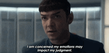 I Am Concerned My Emotions May Impact My Judgement Spock GIF - I Am Concerned My Emotions May Impact My Judgement Spock Ethan Peck GIFs