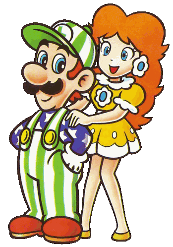 Luigi Princess Daisy Sticker - Luigi Princess Daisy Nes Open Tournament Golf Stickers