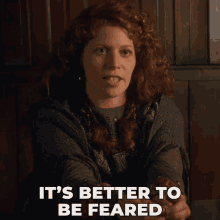 Its Better To Be Feared Greta Wenders GIF - Its Better To Be Feared Greta Wenders Elsbeth Nighthawk GIFs