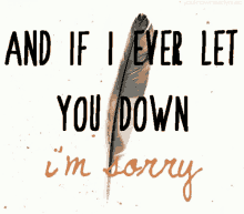 sleeping with sirens let you down