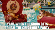 Garfield Yeah When The Going Gets Tough GIF - Garfield Yeah When The Going Gets Tough The Great Ones Party GIFs