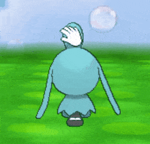a pixel art of a cartoon character covering his face with his hand