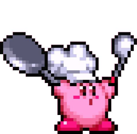 Cooking Kirby Sticker - Cooking Kirby Pink Stickers