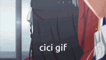a gif of a girl with the words cici gif written on it