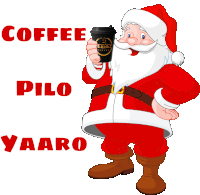 Coffee Pilo Yaaro Santa Claus Sticker - Coffee Pilo Yaaro Santa Claus Christmas Crazy Stickers