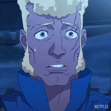 a close up of a man 's face with netflix written on the bottom