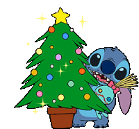 Stitch Christmas Tree Sticker