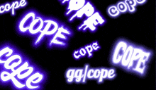 a purple background with the word cope written in white
