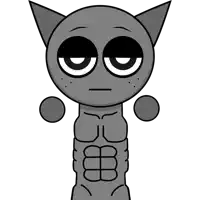 a cartoon drawing of a worm with a cat 's face