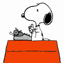 Snoopy Typing GIF - Snoopy Typing Thinking GIFs