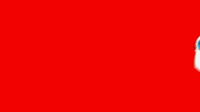 a red background with chinese writing and a blue cartoon character