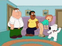 a family guy cartoon shows a woman taking off her panties