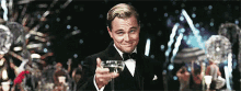 Leonardo Dicaprio Great Gatsby GIF - Leonardo Dicaprio Great Gatsby Toast GIFs