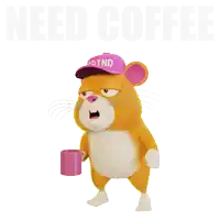a hamster wearing a hat that says grind