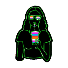 party girl neon color rainbow thirsty