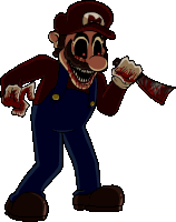 Mario Exe Super Horror Mario Sticker