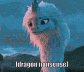 a dragon with a unicorn horn and the words dragon nonsense