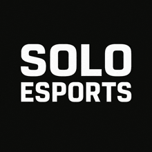 a logo for solo esports with a black background