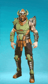 a video game character with horns and a mask
