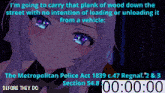 the metropolitan police act 1839 c. 47 reginal 2 & 3 section 54.8 is displayed