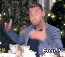 lance bass bomb stoked excited into it