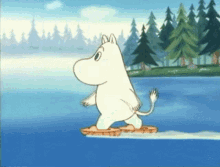 Moomin Surfing GIF - Moomin Surfing Splash GIFs