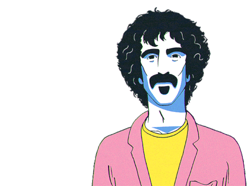 Talking Frank Zappa Sticker - Talking Frank Zappa Valley Girl Song Stickers