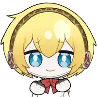 a cartoon drawing of a girl with yellow hair