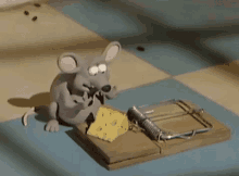 Cheese Mouse Trap GIF - Cheese Mouse Trap Food GIFs