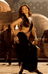 a picture of a woman dancing with the words fb / teluguactress on the bottom right
