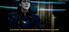 wreck check yourself before you wreck yourself the avengers loki