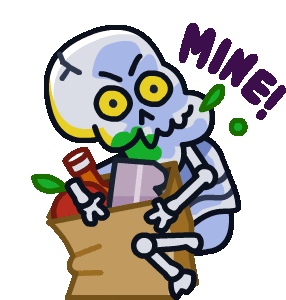 Mine Hungry Sticker - Mine Hungry Starving Stickers
