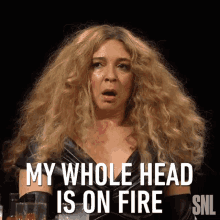 My Whole Head Is On Fire Beyonce GIF - My Whole Head Is On Fire Beyonce Maya Rudolph GIFs