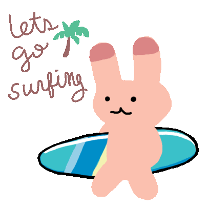 Pink Rabbit Sticker - Pink Rabbit Summer Stickers