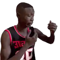 a man wearing a jersey that says ' chicago ' on it