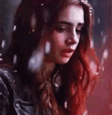 Lilly Collins Snow GIF - Lilly Collins Snow Sad GIFs