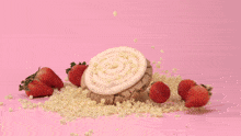 Crumbl Cookies Strawberry Cake Cookie GIF - Crumbl Cookies Strawberry Cake Cookie Cookies GIFs