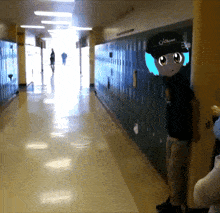 a person in a hallway wearing a hat that says ' saigon '