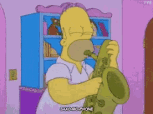Homer Simpson The Simpsons GIF - Homer Simpson The Simpsons Saxomophone GIFs
