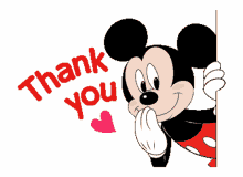 thank you so much heart love mickey mouse