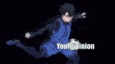 Isagi Kicks Your Opinion Blue Lock GIF - Isagi Kicks Your Opinion Blue Lock Isagi Yoichi GIFs