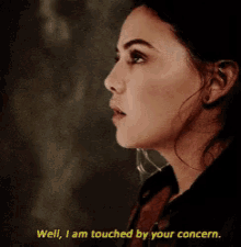 Well Im Touched By Your Concern Davina Claire GIF - Well Im Touched By Your Concern Davina Claire The Originals GIFs
