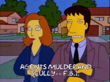 The Simpsons X Files GIF - The Simpsons X Files Mulder And Scully GIFs